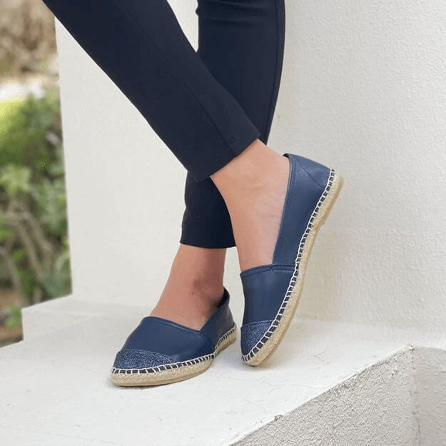 Espadrille classique à paillettes bleu marine