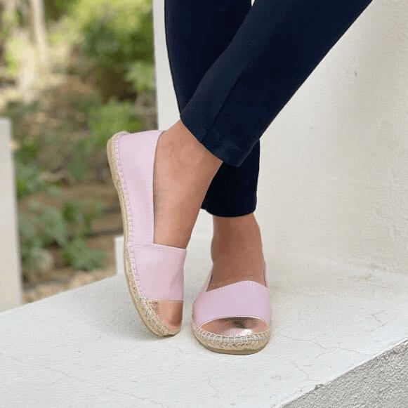 Espadrille classique couleur rose poudré