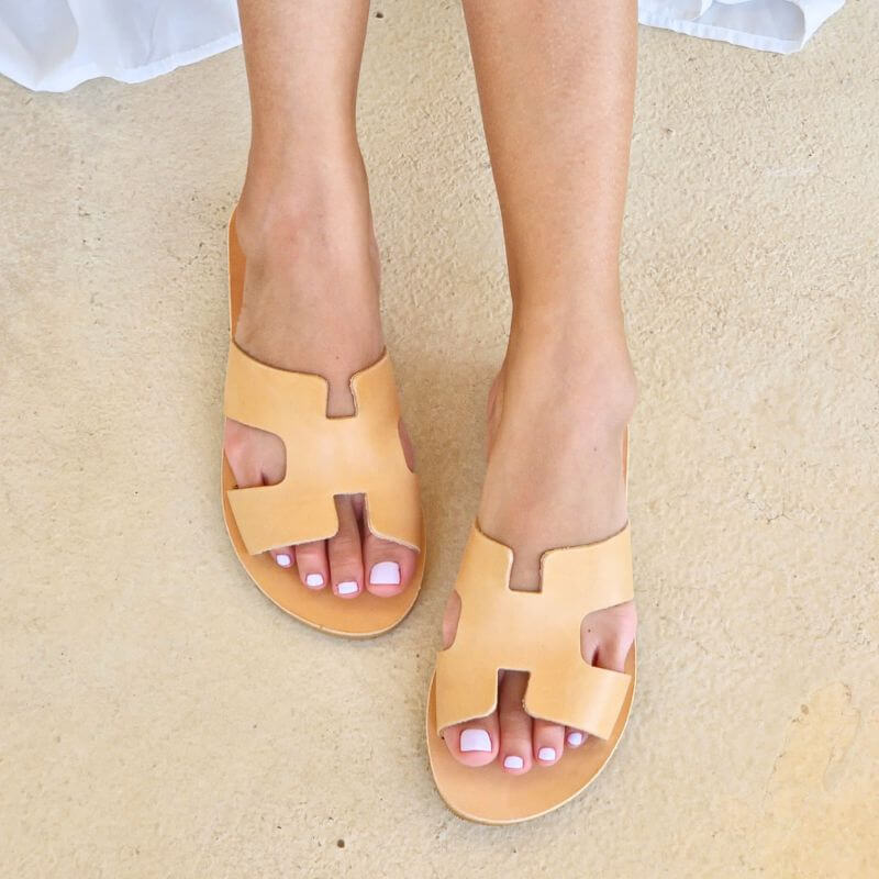 Hania Slide couleur caramel